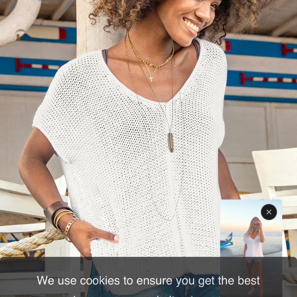 Wooden Ships Relaxed Ivory Sweater - small with tags